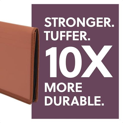 Smead Tuff Premium Poly Wallet, Accordion File Organizer for File Folders, Letter Size, 5-1/4 inch Expansion, Office Supplies, Document Organizer (73788) - size: Letter, style: Redrope
