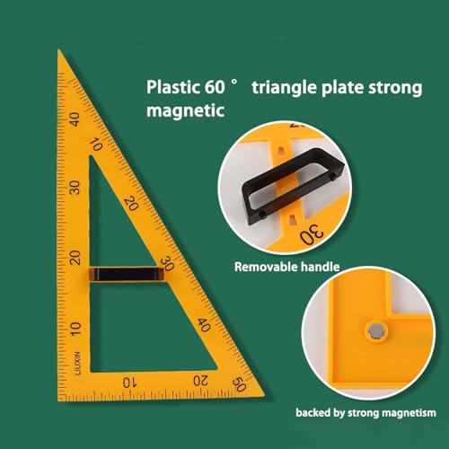 Magnetic Geometry Tool, School Supplies Protractor Compass Set, Teacher Board Protractor Multi Purpose Kit, Math Tool Teaching Aidsprotractor Set, 5 Pcs - style: FIve-piece set