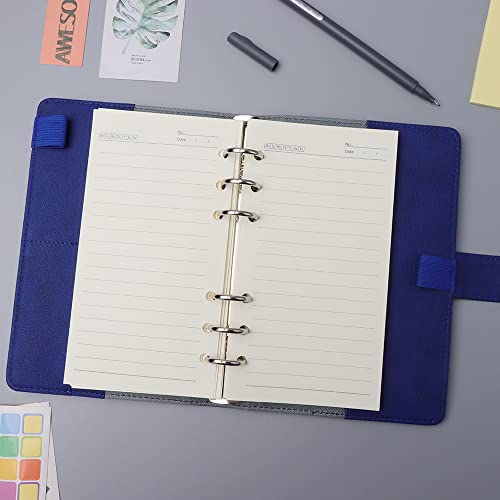 AxeWoodz A6 Lined Refill Paper 3 Pack Loose Leaf Papers 6-Hole Punched Filler Paper Refills 120 Sheets/240 Pages Binder Papers for A6 Travel Journal Diary Binder (A6, Lined) - size: A6