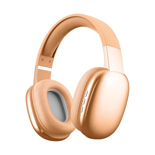 Gabba Goods Wireless Over Ear Bluetooth Headphones with Microphone - Wireless Headset -Noise Reduction - Bluetooth, Wired,Built in Micro SD for Travel, Home, Work TV,PC,Gaming,Cellphone (Orange) - color: Orange