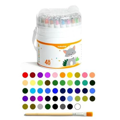 Twistable Crayon, Smooth Gliding Drawing Crayon Water Cleanable Washable CrayonSet, Perfect for Youngly Artists and Beginner Smooth Coloring - color: 48 Colors