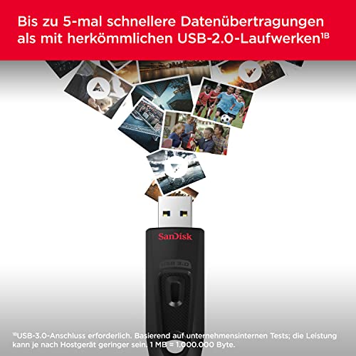 SANDISK 32GB 3-Pack Ultra USB 3.0 Flash Drive 32GB (Pack of 3) - SDCZ48-032G-GAM46T, Black - size: 32GB (3-Pack)