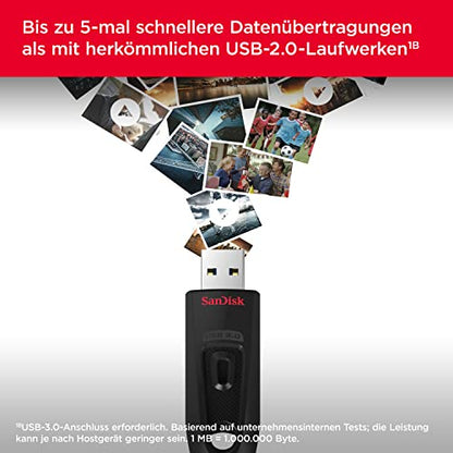 SANDISK 32GB 3-Pack Ultra USB 3.0 Flash Drive 32GB (Pack of 3) - SDCZ48-032G-GAM46T, Black - size: 32GB (3-Pack)