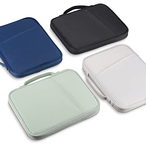 Tablet Sleeve 9-11", Fits iPad Pro 11" M5/M4, Slim Case Friendly | Water-repellent nylon, padded; fits Samsung Galaxy Tab S9/S8; pockets for charger & earbuds — 7 oz, commute & travel ready - color: Black, size: 9-11