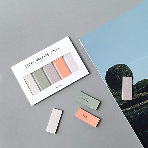 Monolike Color Palette Sticky Grid 500 A Set 4p - Self-Adhesive Memo Pad 30 Sheets - color: Grid 500 a