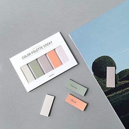 Monolike Color Palette Sticky Grid 500 A Set 4p - Self-Adhesive Memo Pad 30 Sheets - color: Grid 500 a