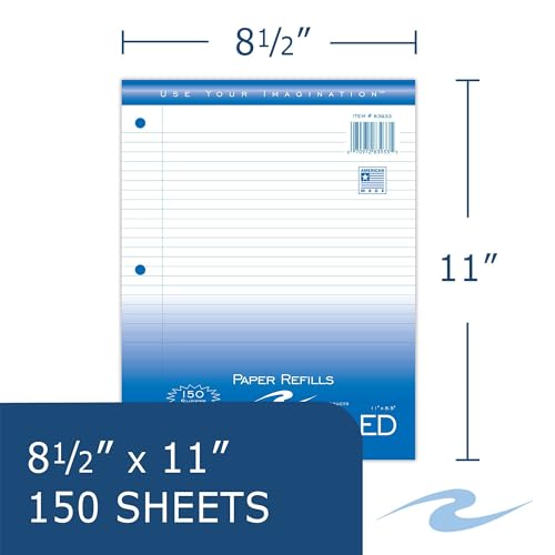 Roaring Spring Filler Paper, College Ruled, 8.5" x 11", 150 Sheets (Pack of 1)