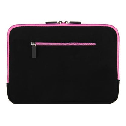 Thick Cushion Padding Scratch Water Resistant Accessory Pocket 13 inch Laptop, Chromebook Sleeve Bag - color: Black Pink