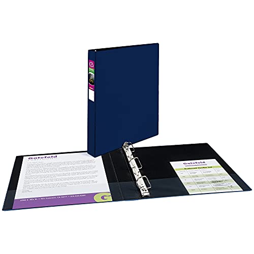 Avery Durable 3 Ring Binder, 1" Slant Rings, 1 Blue Binder (27251) - style: 1 Pack