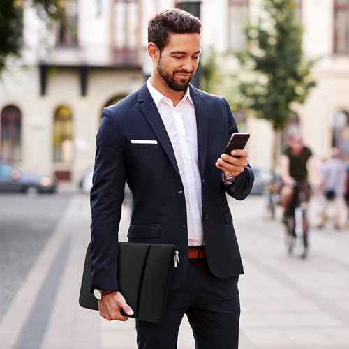 13 Inch Laptop Computer Sleeve Padded Carrying Case with Pocket Compatible with 13 inch MacBook Air M4 M3 M2 M1/Pro M3 M2 M1, Black - color: Black, size: 13"