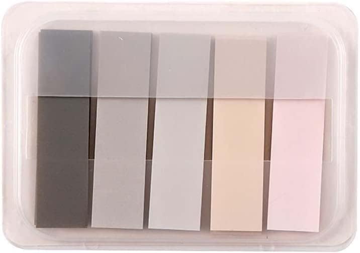 WsjiaboFux 100Pcs Grey Sticky Index Tabs,Notes Flags Writable and Repositionable File Tabs Flags for Pages or Book Markers,Reading Notes,Classify File Self-Stick Note Pads Office and School Supplies