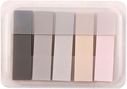 WsjiaboFux 100Pcs Grey Sticky Index Tabs,Notes Flags Writable and Repositionable File Tabs Flags for Pages or Book Markers,Reading Notes,Classify File Self-Stick Note Pads Office and School Supplies