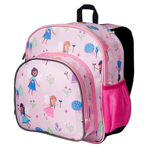 Wildkin 12 Inch Toddler Backpack for Kids, Fairy Garden | Ages 3-7, insulated front pocket — coordinates with matching Wildkin nap mats - color: Fairy Garden