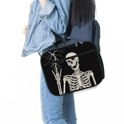Goth Skull Lunch Bag Insulated Reusable Lunch Box Kids Girls Boys Cooler Thermal Tote Bag For Men Women School Work Picnic - color: Goth Skull
