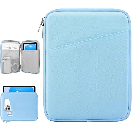 Dadanism 9-11 Inch Tablet Sleeve Bag Carrying Case, Baby Blue | Fits iPad (A16) 11th Gen 11", iPad 10th Gen 10.9" Air 5/4, iPad Air M4/Pro 11", iPad 9/8/7th 10.2", Galaxy Tab A11+ Plus 11" - color: Light Blue, size: 9-11 inch