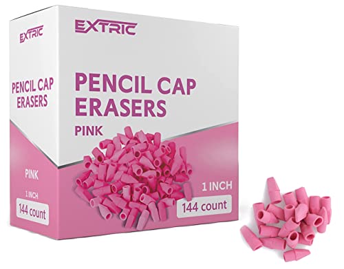 Pencil Top Erasers, 144 Count Pink Cap Erasers, Pink Eraser Tops, Pencil Toppers, Pencils Cap Eraser - size: 144 Count Pencil Caps