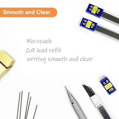 Morepack 720 Pieces 0.9 mm Lead Refills for Mechanical Pencils,0.9 mm HB, Smooth Break Resistant Mechanical Pencil Lead - style: 0.9 mm