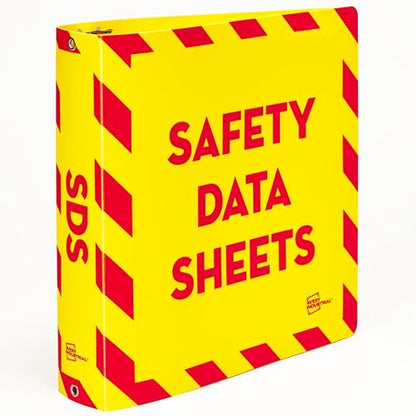 Avery UltraDuty SDS Binder with Chain, 2 Inch Slant Rings, Yellow/Red 3 Ring Binder (77712) - size: 2", style: Ultra-Duty