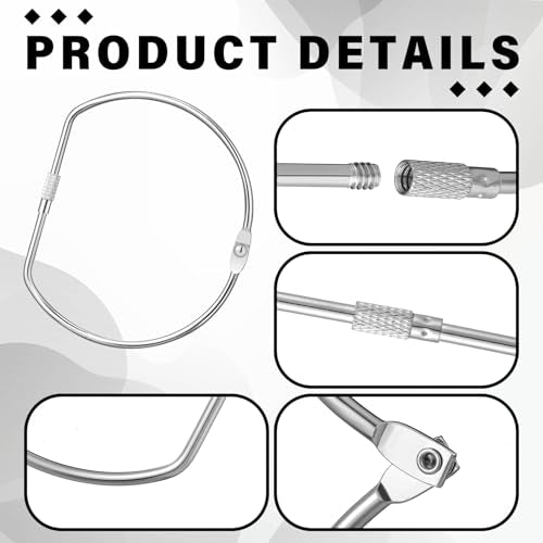 Dunzoom 8 Pack 3 Inch Loose Leaf Binder Rings Large Book Metal D-Shaped Rings with Nickel Plated Steel for Index Cards Keychain Washi Tape Receipts Memos Files DIY Photos Craft Supplies - size: 3 Inch
