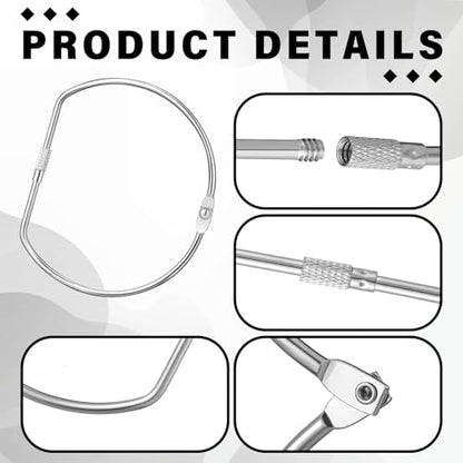 Dunzoom 8 Pack 3 Inch Loose Leaf Binder Rings Large Book Metal D-Shaped Rings with Nickel Plated Steel for Index Cards Keychain Washi Tape Receipts Memos Files DIY Photos Craft Supplies - size: 3 Inch