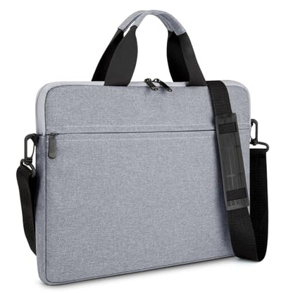 15.6-16 Inch Laptop Sleeve Shoulder Bag Notebook Chromebook Computer Carrying Case Compatible with 15.6 inch Acer Asus Dell HP Thinkpad, Gray - color: Gray, size: 15.6"-16"