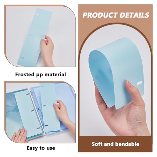FINGERINSPIRE 30Pcs Mini Binder Divider Snap-in Bookmark, 278x80mm/10.94x3.15inch 6Colors 3 Ring Binder Notebook Divider Removable Plastic Loose Leaf Dividers for Notebook Planner