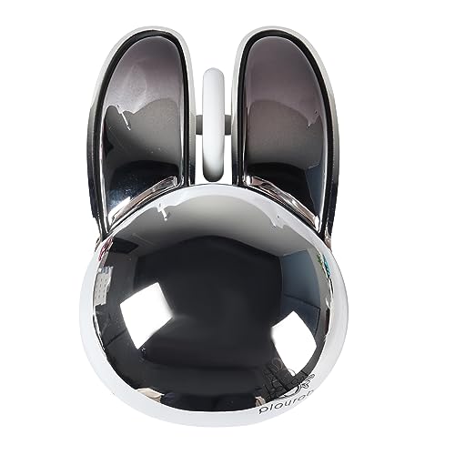 Wireless Mouse Cute Bunny Bluetooth Dual-Mode Computer Mouse Small Quiet USB Optical Silent Kawaii Rabbit Travel Cordless Mice for PC Laptop Computer Desktop iPad Macbook NoteBook Kids-Silver - color: Silver