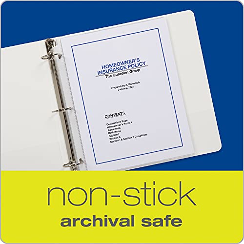 Oxford Sheet Protectors, 100 Pack, Letter Size (8.5 x 11), Heavy Duty Clear Sheet Protectors for 3 Ring Binder, Top Loading, Reinforced Holes, Non-Stick, for School and Office, Made in USA