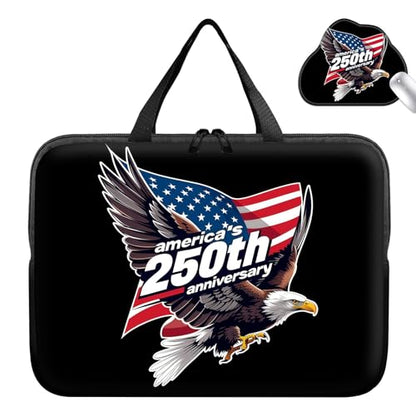 Laptop Bag 15.6 Inch,Resistant Shockproof Laptop Sleeve Case Protective Cover Carrying Case with Handle Compatible for HP Dell Lenovo Acer Asus Notebook Computer,America 250 Eagle Flag - color: America 250 Eagle Flag, size: 15-15.6 in