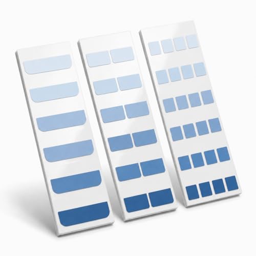 420Pcs Gradient Index Tabs, Translucent Sticky Note Tabs for Annotating Books & Bible, Aesthetic Reading, Study, Journaling & Office Supplies, 3 Size Clear Page Markers Stickers (Blue) - color: Blue