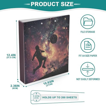 Football 3-Ring Binder,1.5 Inch D-Ring Organizer Folder Clipboard Binder for Work Office School - color: Coloe9