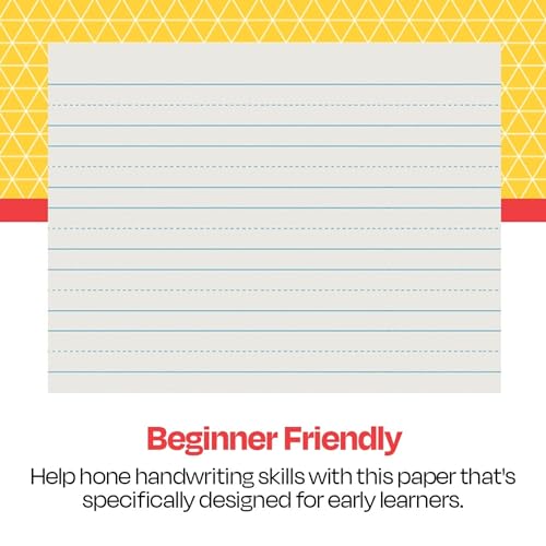 School Smart - 85348 Skip-A-Line Ruled Writing Paper, 1 Inch Ruled Long Way, 10-1/2 x 8 Inches, Pack of 500 White - size: 10.5" x 8" - 1" Ruled