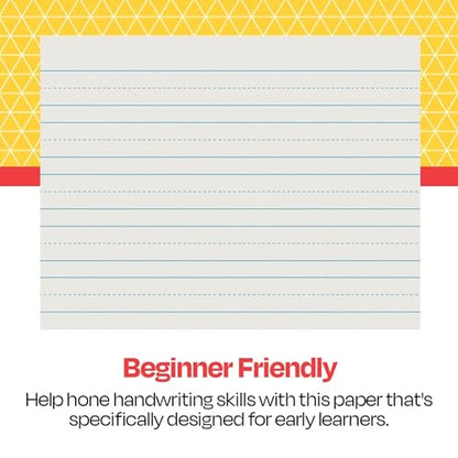 School Smart - 85348 Skip-A-Line Ruled Writing Paper, 1 Inch Ruled Long Way, 10-1/2 x 8 Inches, Pack of 500 White - size: 10.5" x 8" - 1" Ruled