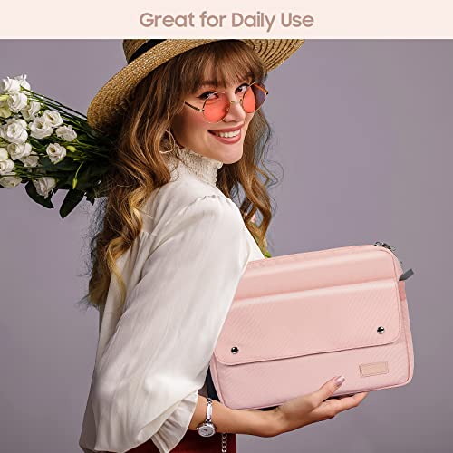 TiMOVO 9-11 Inch Tablet Sleeve Bag with Shoulder Strap Fits iPad 11-inch A16 2025, iPad 10th Gen. 10.9"/10.2", iPad Air 11/5th/4th Gen. 10.9", Galaxy Tab A9 Plus 11", Pink - color: Pink