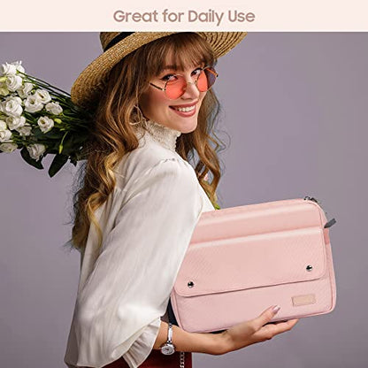 TiMOVO 9-11 Inch Tablet Sleeve Bag with Shoulder Strap Fits iPad 11-inch A16 2025, iPad 10th Gen. 10.9"/10.2", iPad Air 11/5th/4th Gen. 10.9", Galaxy Tab A9 Plus 11", Pink - color: Pink