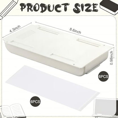 FoldTier 6 Pcs Student Desk Organizer for Classroom Under Desk Drawer for Students Adjustable Desktop Storage Dividers Organizer Accessories Supplies for Back to School First Day of School Gift