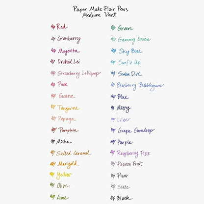 Paper Mate Flair Felt Tip Pens, Medium Point (0.7mm), Red Ink, 12 Count - Teacher Supplies, Arts & Crafts - color: Red