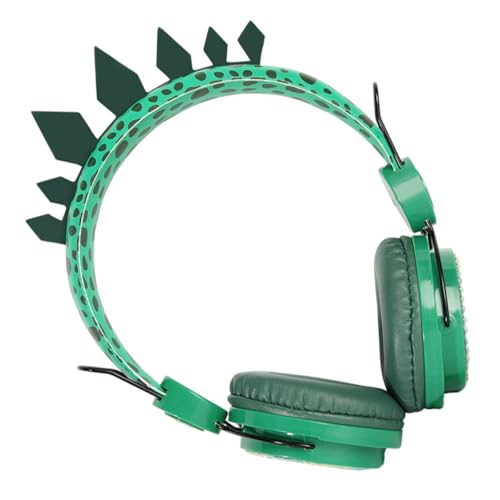 Boy Girl Dinosaur Headphones Microphone Volume Control for Safe Listening Headset for Boys and Girls Cartoon Rhinestone Design for School Travel and Tablets