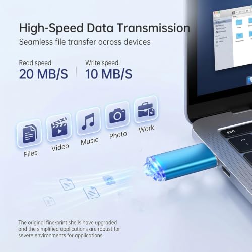 10 Pack 4GB Blue Plastic USB 2.0 Thumb Drives,with LED Indicator | Lightweight plastic shell with LED indicator for easy file transfer flash drive, memory stick, usb stick and pendrive.