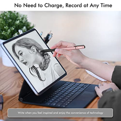 Digiroot Universal Stylus,[2-in-1] Disc Stylus Pens for All Touch Screens Cell Phones, iPad, Tablets, Laptops with 6 Replacement Tips(4 Discs, 2 Fiber Tips Included) - (Rose Gold) - color: Rose Gold
