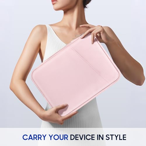 TiMOVO 9-11" Tablet Sleeve for iPad A16 & Galaxy Tab, Pink | Protective Bag with Pockets, Fits iPad 10.9"/10.2" Air 11" 5th/4th Gen, Galaxy Tab A9+/A11+ 11" - color: Pink, size: 9-11 Inch
