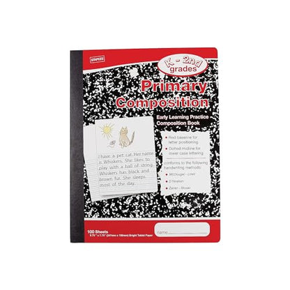 STAPLES Primary Composition Book, 9.75” x 7.5”, 12‑Pack - style: 12 Pack