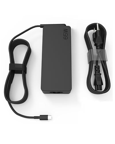 65W 45W USB C Laptop Charger Compatible with Lenovo ThinkPad T14 T15 T16 E16 E15 gen 1 gen 2 X1 Yoga L13 7i Computer AC Power Adapter for ThinkPad T480 T490 P52s Chromebook 2nd Gen Cord - color: Black