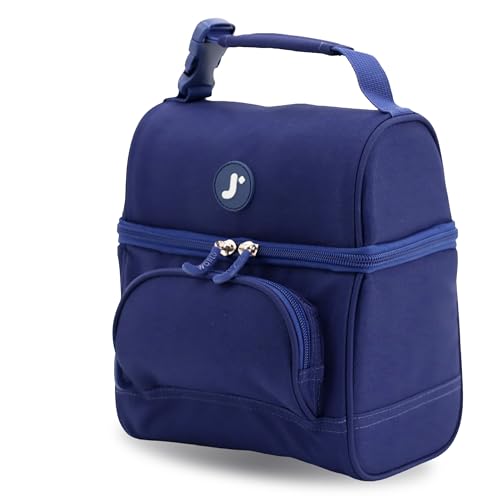 J World Corey Kids Lunch Bag. Insulated Lunch-Box for Boys Girls, Navy - color: Navy