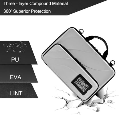 BUG 17.3 Inch Laptop Case Hard Shell, Protective Laptop Carrying Case with Stand for Heat Dissipation - color: Silver, size: 16.5-17.3 inch