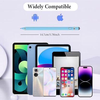 Stylus Pen for Touchscreen, Kenkor Rechargeable Digital Fine Point Active Tablet Pencil, Stylus Pen for iPhone/Switch/Android/Apple iPad Pro/Air/Mini/Samsung/Cellphone/Tablet Drawing & Writing - Blue - color: Blue