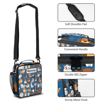 Custom Lunch Bag with Name, Personalized Name Insulated Lunch Bag Reusable Leakproof Kids Lunch Box for Girls Boys Cooler Tote Bag with Adjustable Shoulder Strap for School Picnic Work - color: Customized