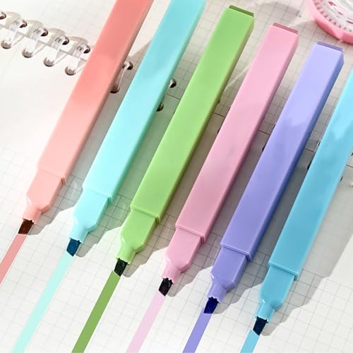 GZBABY Cute Cat Paw Highlighters 12 Pcs, Eye Protector Highlighter with Chisel Tip, 6 Colors