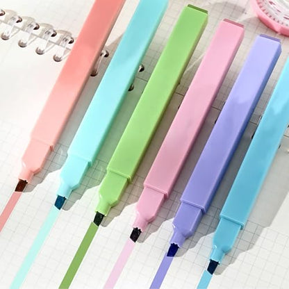 GZBABY Cute Cat Paw Highlighters 12 Pcs, Eye Protector Highlighter with Chisel Tip, 6 Colors