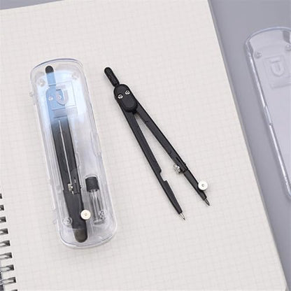 Metal Compass Set for Students,Heavy Duty Math Geometry Compass with Lead Refills Geometry Drawing Set Drafting Tool Kit for Schools